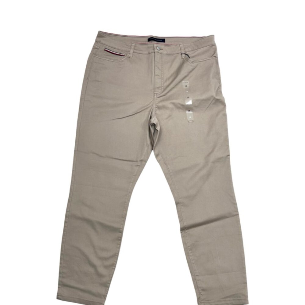 New Tag-Tommy Hilfiger women's pants khaki chino ankle-length pants  size 18 - Picture 5 of 7